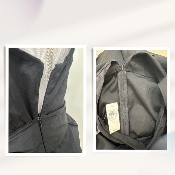 Ann Taylor Low Scoop Sleeveless Belted Top Black Size 10 NWT RETAIL $68.00 - Picture 4 of 8